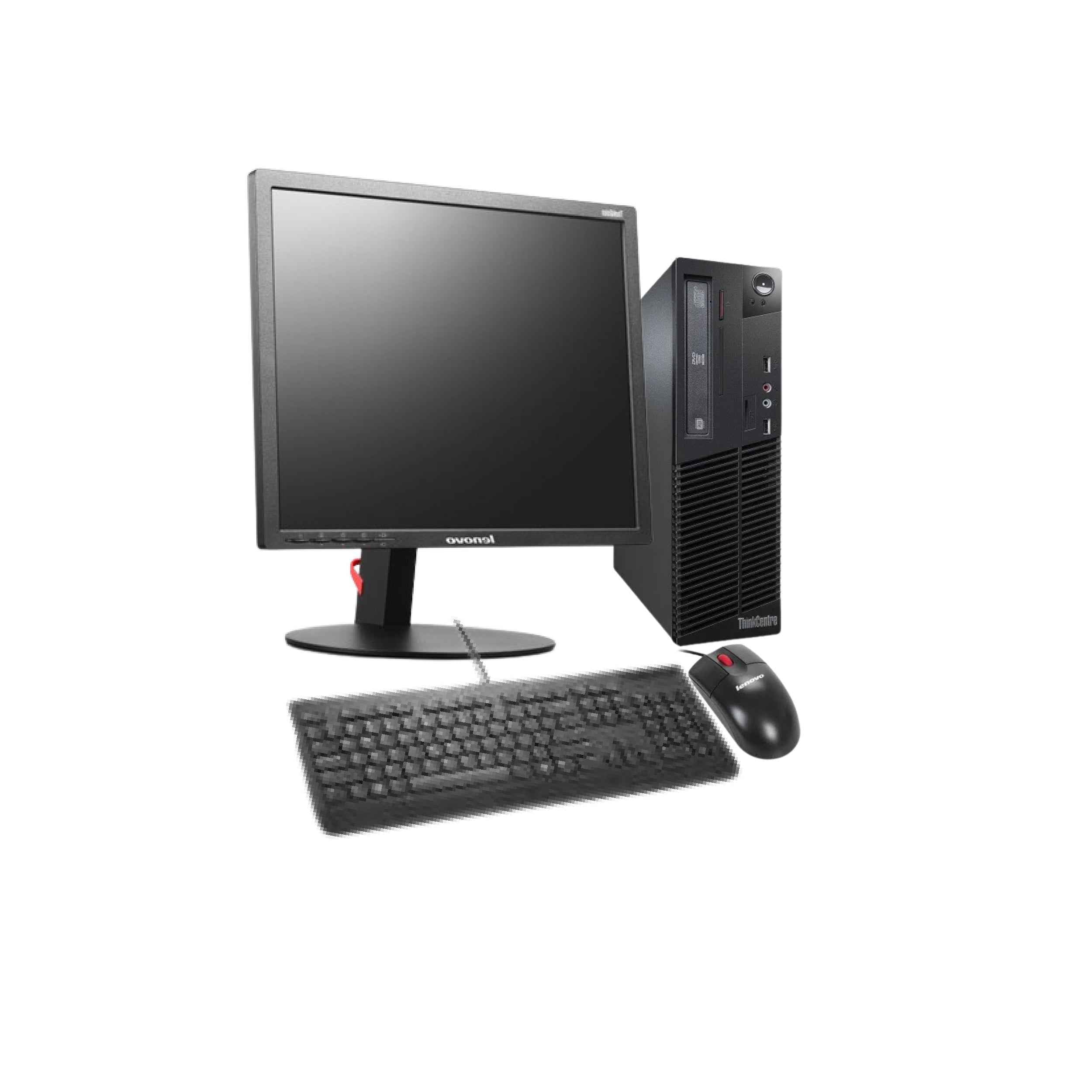 Refurbished Lenovo M72 SFF 19"AIO Set | i3 3rd Gen | 19" HD Monitor | Keyboard & Mouse | Win10 Pro | 1 Year Warranty