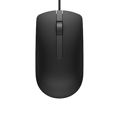 Dell MS116 Wired Optical Mouse | 1000 DPI | LED Tracking | Scroll Wheel | Plug & Play | USB Interface | 6 Months Warranty