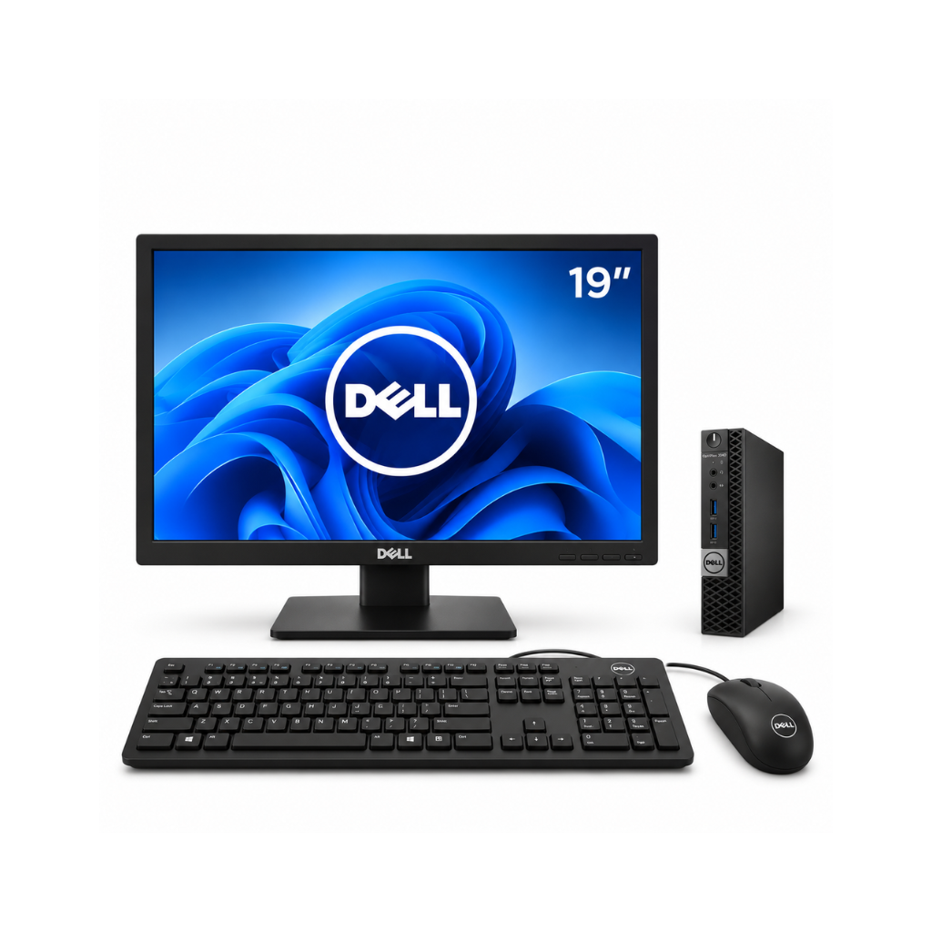 Dell OptiPlex 3040 Mini PC Full Set | Intel Core i3 6th Gen | 19" Monitor | Windows 10 Pro | 1 Year Warranty | Refurbished