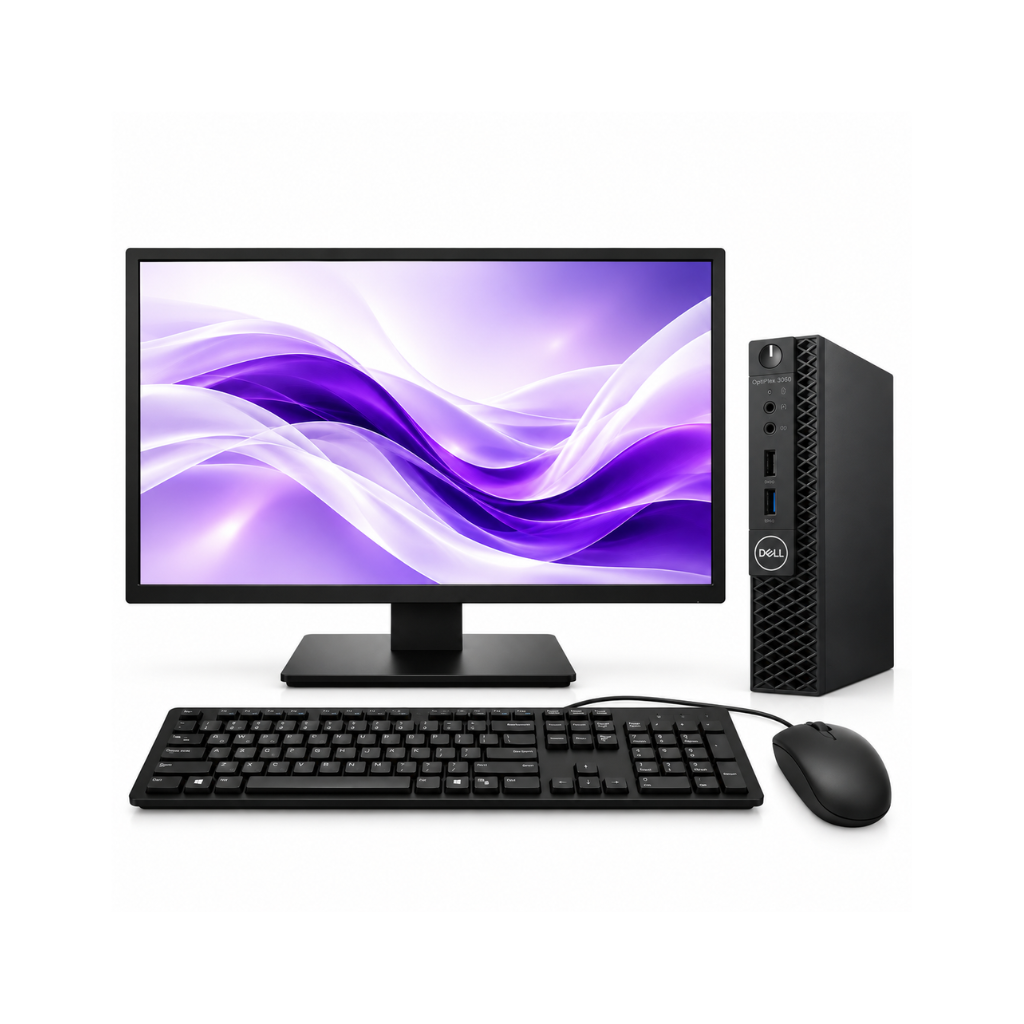 Dell OptiPlex 3060 Tiny PC AIO Set | i7 8th Gen | New 22 Inch IPS Monitor | Windows 11 Pro | 1 Year Warranty | Refurbished