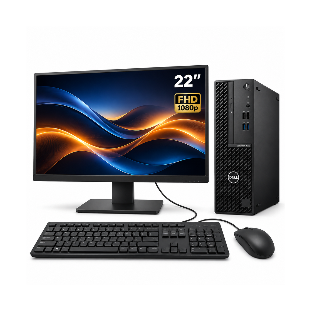 Dell OptiPlex 3080 USFF Desktop AIO | i5 10th Gen | 22 Inch FHD Monitor | Windows 11 Pro | 1 Year Warranty | Refurbished