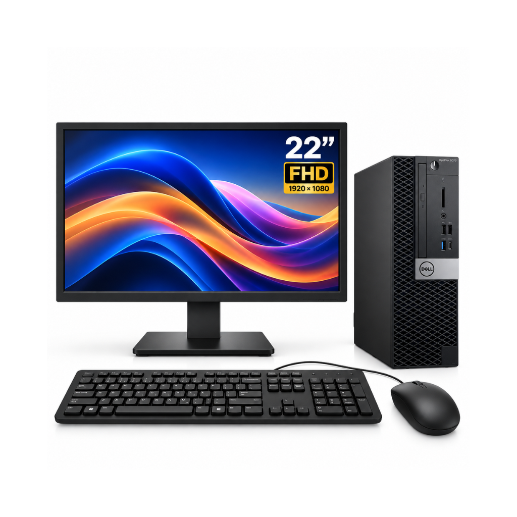 Dell OptiPlex 5070 USFF AIO Set | i7 9th Gen | New 22 Inch FHD Monitor | Windows 11 Pro | 1 Year Warranty | Refurbished