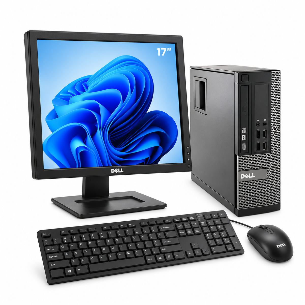Dell OptiPlex 390 SFF AIO Set | Intel Core i3 2nd Gen | 17 Inch HD Monitor | Windows 10 Pro | MS Office | Wi-Fi | Keyboard & Mouse | 6 Months / 1 Year Warranty | Refurbished