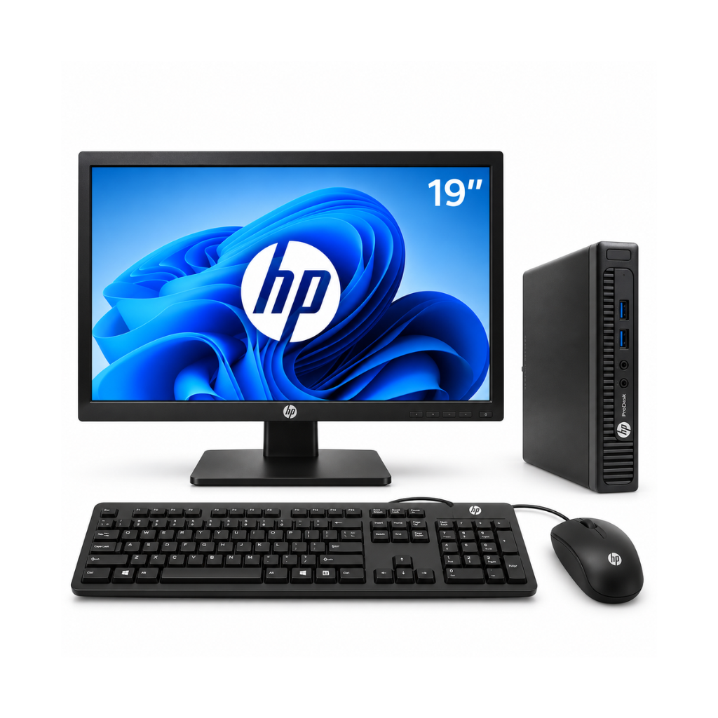 HP ProDesk 600 G1 Mini PC Full Set | Intel Core i7 4th Gen | 19" Monitor | Windows 10 Pro | 1 Year Warranty | Refurbished
