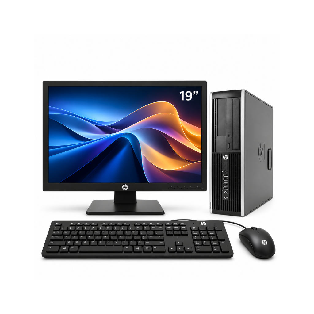 HP EliteDesk 6300 Small Form Factor (SFF) Desktop PC Full Set | Intel Core i5 3rd Gen | 19" Monitor | Windows 10 Pro | 1 Year Warranty | Refurbished