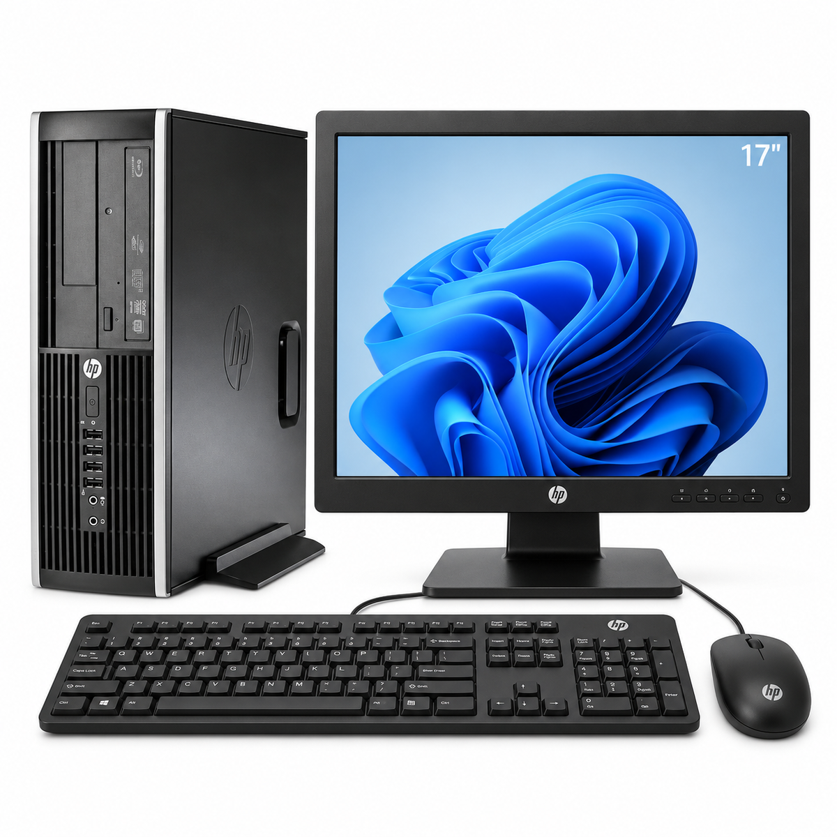 HP 6200 Small Form Factor (SFF) Desktop PC Full Set | Intel Core i3 2nd Gen | 17" Monitor | Windows 10 Pro | 6 Months / 1 Year Warranty | Refurbished