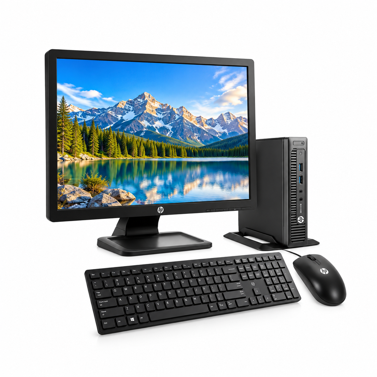 HP ProDesk 600 G1 Mini PC AIO Set | Intel Core i5 4th Gen | 19 Inch HD Monitor | Windows 10 Pro | MS Office | Wi-Fi | Keyboard & Mouse | 1 Year Warranty | Refurbished