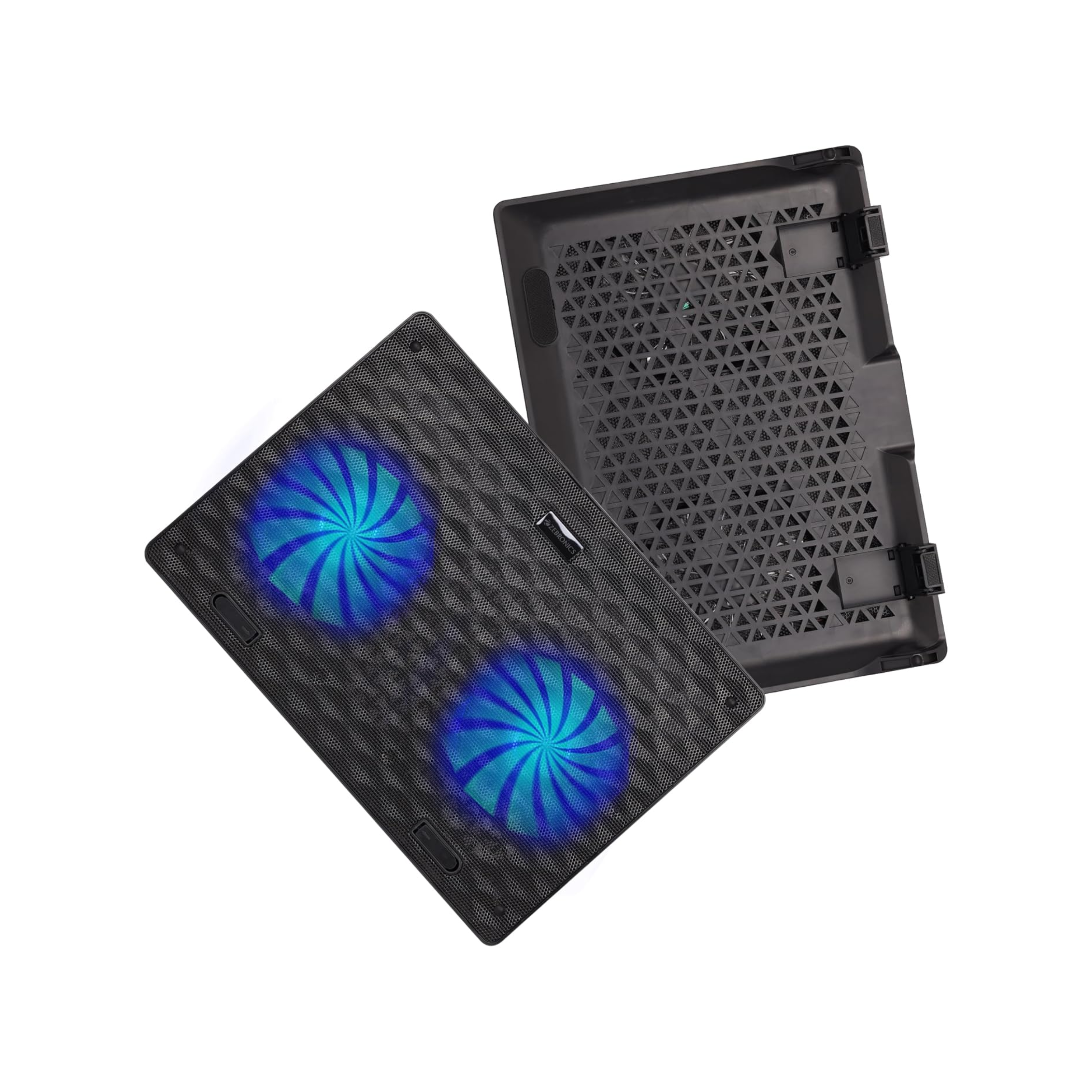 Brand New Zeobronics Powered Laptop Cooling Pad | ZEB-NC3300 | Dual Fan | Dual USB Port | Blue LED Lights