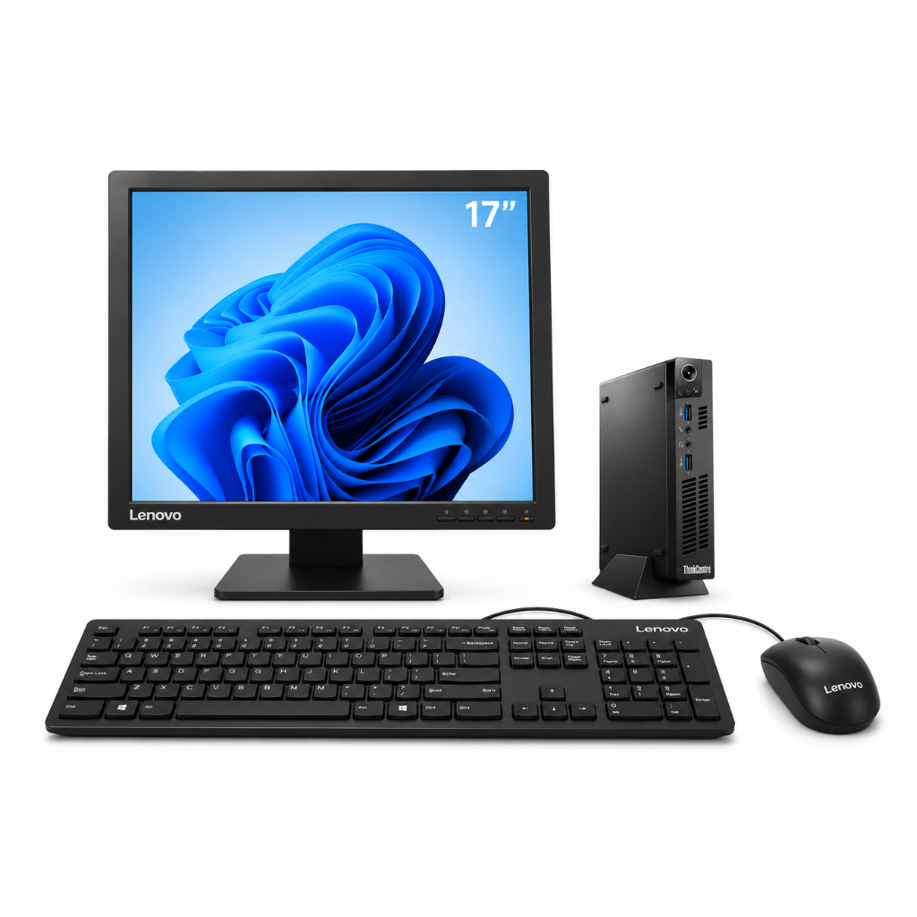Lenovo ThinkCentre M72 Mini PC Full Set | Intel Core i3 3rd Gen | 17" HD Monitor | Windows 10 Pro | 6 Months / 1 Year Warranty | Refurbished