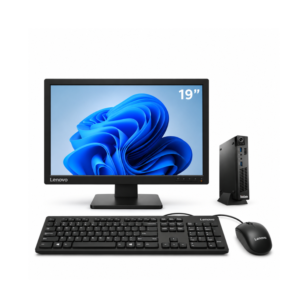 Lenovo ThinkCentre M72 Mini PC Full Set | Intel Core i7 3rd Gen | 19" HD Monitor | Windows 10 Pro | 1 Year Warranty | Refurbished