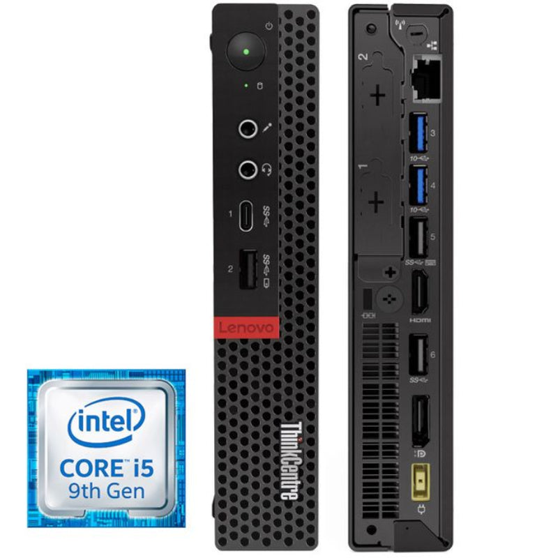 (Refurbished) Lenovo ThinkCentre M720q Mini PC | i5 9th Gen | Win11 Pro | MSO | Black | 1 Year Warranty