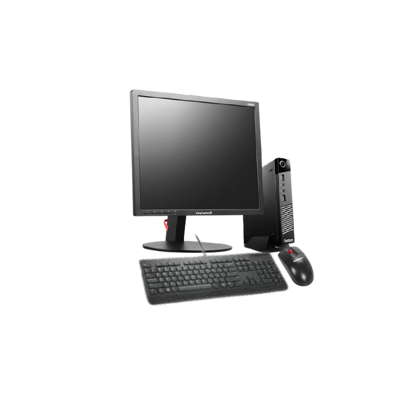 Refurbished Lenovo ThinkCentre M93p Tiny PC AIO Set | i7 4th Gen | 19" HD Monitor | Keyboard & Mouse | 1 Year Warranty