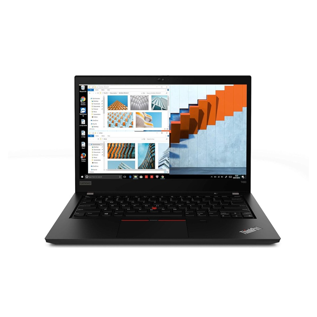 Lenovo ThinkPad T490 Laptop | Intel Core i5 8th Gen | 14 Inch Full HD (FHD) Display | DDR4 RAM | SSD | Windows 11 Pro | MS Office | Wi-Fi | 1 Year Warranty | Refurbished