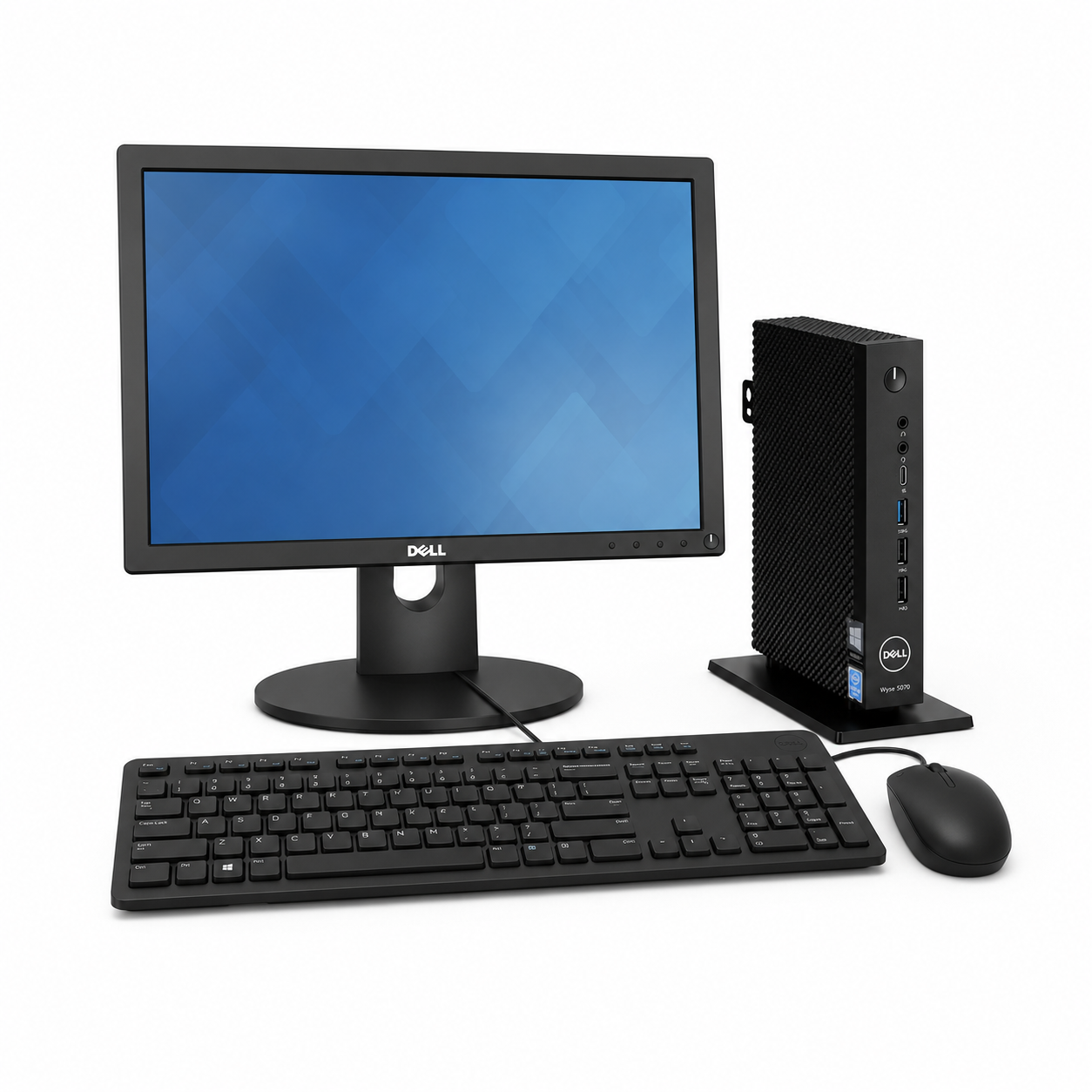 Dell Wyse 5070 Thin Client Mini PC Full Set | Intel Celeron J4105 8th Gen | DDR4 RAM | SSD | 19" HD Monitor | Keyboard & Mouse | Windows 11 Pro | MS Office | Wi-Fi | 1 Year Warranty | Refurbished
