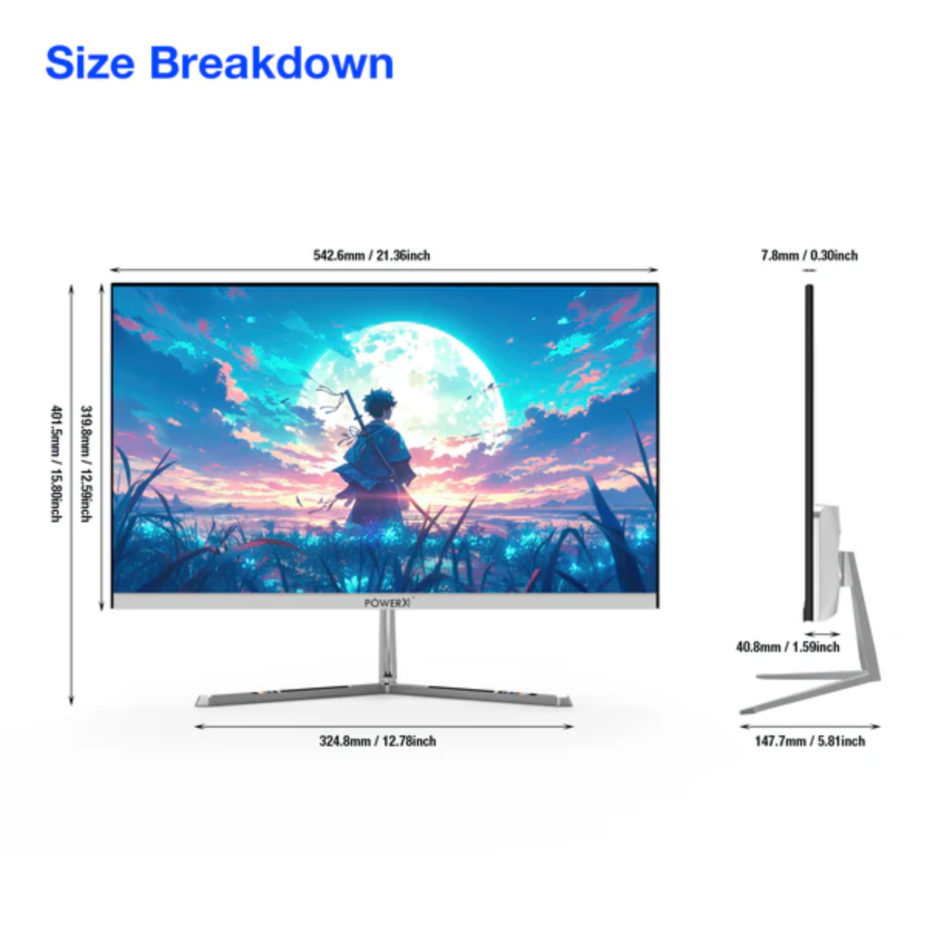 Brand New PowerX 23.8" Monitor | 23.8” FHD FRAMLESS | LED MONITOR | 1 Year Warranty