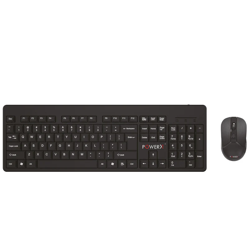 PWX-CHOCOBITE-1000B Wireless Keyboard & Mouse Combo | Chocolate Key-caps | 2.4GHz | Compact Design | Plug & Play | Black | 1 Year Warranty