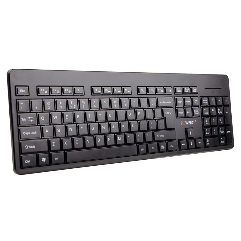 PWX-CHOCOBITE-1000B Wireless Keyboard & Mouse Combo | Chocolate Key-caps | 2.4GHz | Compact Design | Plug & Play | Black | 1 Year Warranty